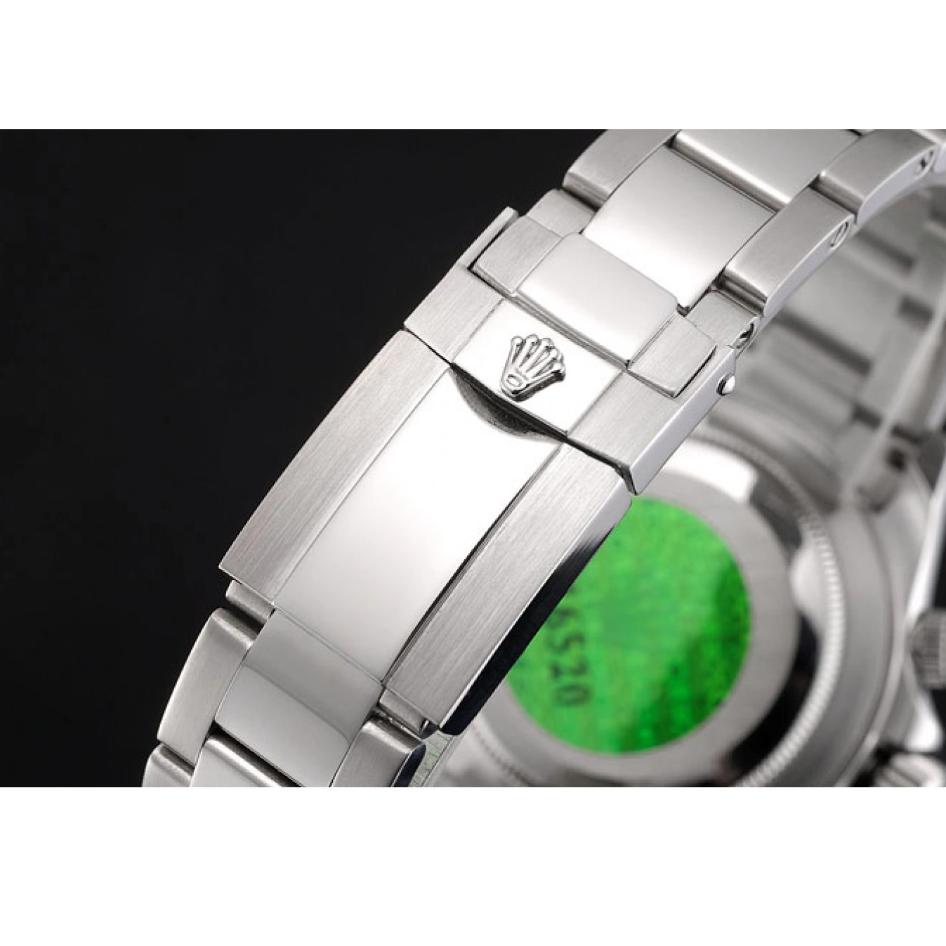 AAA Replica Watches Rolex Swiss Dial Black Daytona Steel 80296 Stainless Bracelet 0731